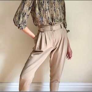 Vintage Le Château camel high waisted pants